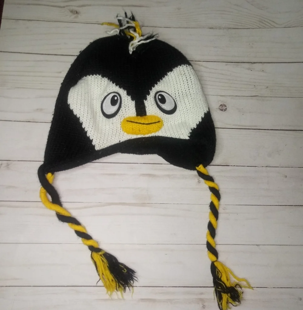 Wool Penguin hat for boy or girl